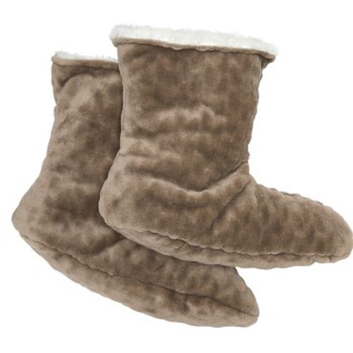 Jaquard Fleece Slippers Grün Polyester Gr 35/37 Damen - Damella - Modalova