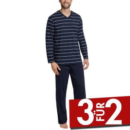 Day and Night Long Stripe Pyjama 3XL-5XL Dunkelblau Baumwolle 3XL Herren - Schiesser - Modalova