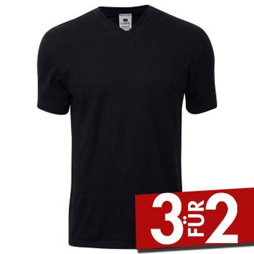 Single Jersey V-neck T-Shirt Schwarz Baumwolle Small Herren - Dovre - Modalova