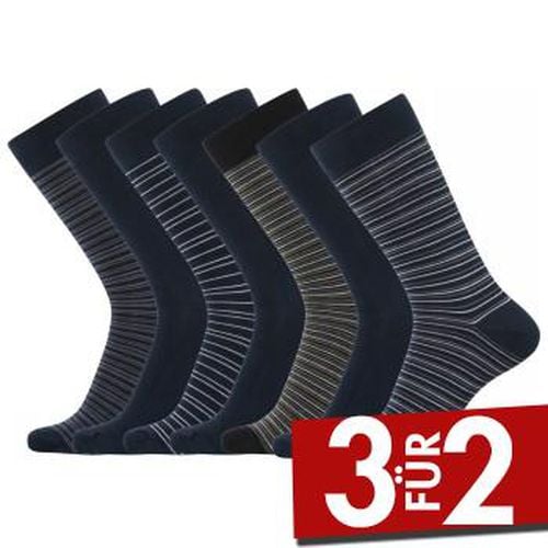 P Bamboo Socks Blau Muster Gr 45/48 Herren - Dovre - Modalova