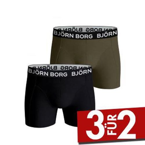 P Cotton Stretch Shorts 2112 Schwarz/Grün Baumwolle Small Herren - Björn Borg - Modalova