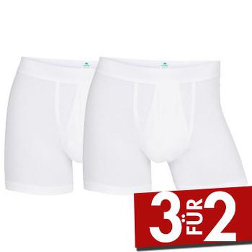 P Organic Cotton Boxer With Fly Weiß Ökologische Baumwolle Small Herren - Dovre - Modalova