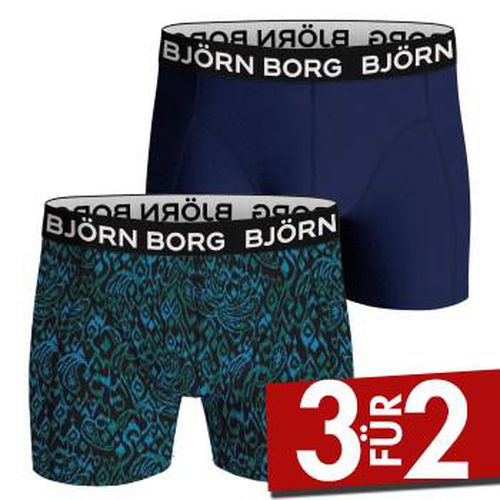 Bjorn Borg Bamboo Cotton Blend Boxer 2P Blau/Grün Small Herren - Björn Borg - Modalova