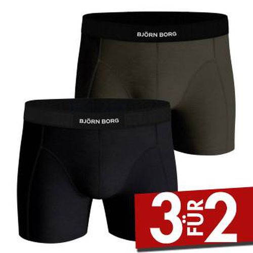 Bjorn Borg Premium Cotton Stretch Boxer 1298 2P Schwarz/Grün Baumwolle Medium Herren - Björn Borg - Modalova