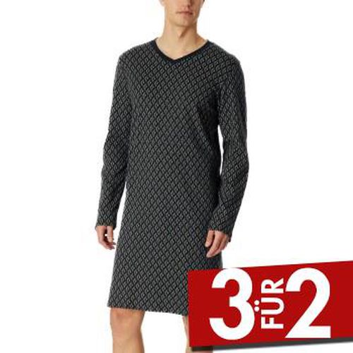 Fine Interlock Men Longsleeve Nightdress Dunkelblau Baumwolle 50 Herren - Schiesser - Modalova