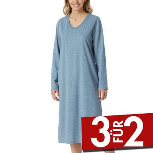 Comfort Essentials Longsleeve Sleepshirt Blau Muster Baumwolle 38 Damen - Schiesser - Modalova