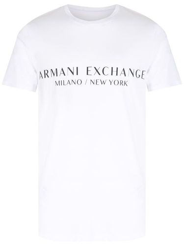 T-shirt en coton à logo imprimé - Armani Exchange - Modalova