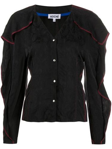 Chemise en jacquard à ourlet volanté - Koché - Modalova