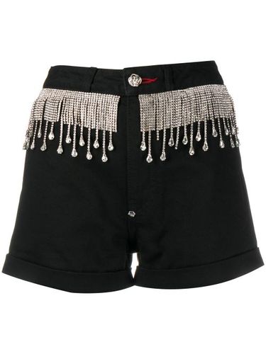 Short en jean à ornements en cristal - Philipp Plein - Modalova