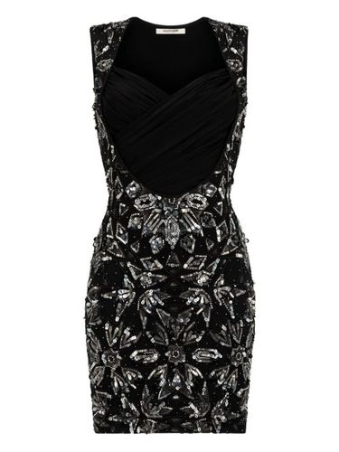 Robe mi-longue à col v - Roberto Cavalli - Modalova