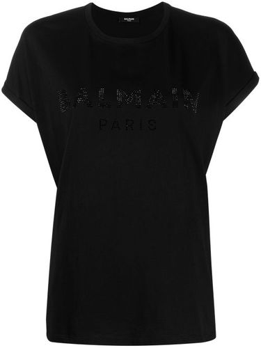 T-shirt à logo strassé - Balmain - Modalova