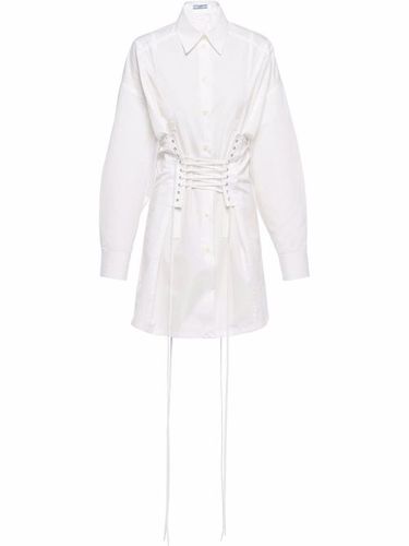 Robe-chemise à détail de laçage - Prada - Modalova