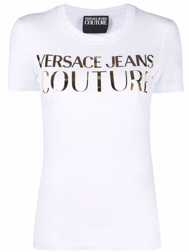 T-shirt à logo métallisé - Versace Jeans Couture - Modalova