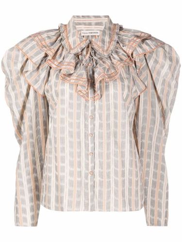 Blouse volantée à carreaux - Ulla Johnson - Modalova