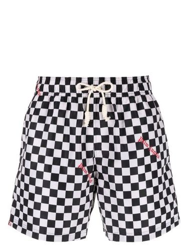 Short de bain à motif damier - Palm Angels - Modalova