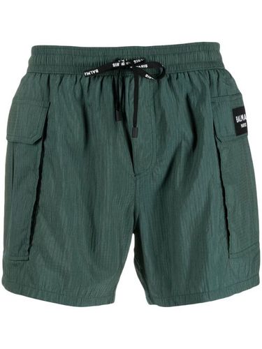 Short de bain à patch logo - Balmain - Modalova