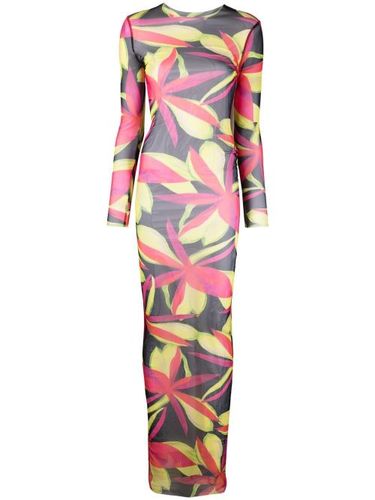 Robe transparente à imprimé graphique - Louisa Ballou - Modalova