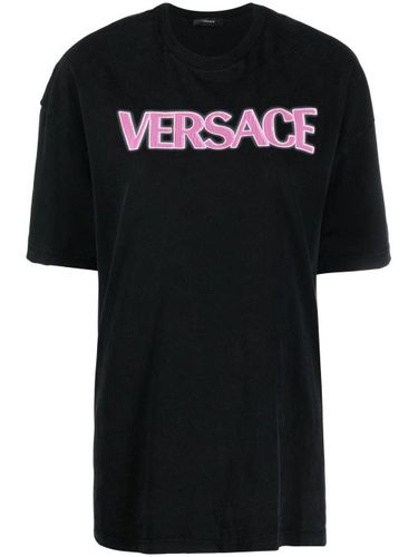 T-shirt en coton à logo imprimé - Versace - Modalova