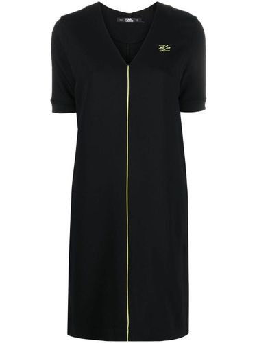 Robe courte à col v - Karl Lagerfeld - Modalova