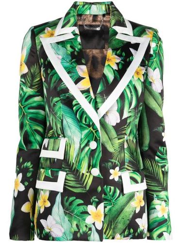 Blazer boutonné à fleurs - Philipp Plein - Modalova