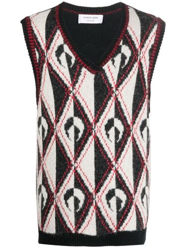 Débardeur à logo en maille intarsia - Marine Serre - Modalova