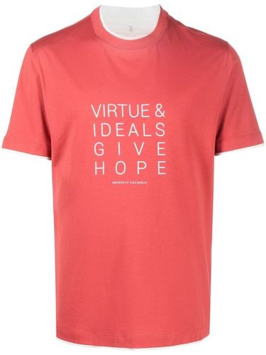 T-shirt à slogan imprimé - Brunello Cucinelli - Modalova