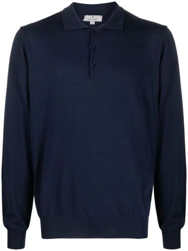 Canali pull à col polo - Bleu - Canali - Modalova