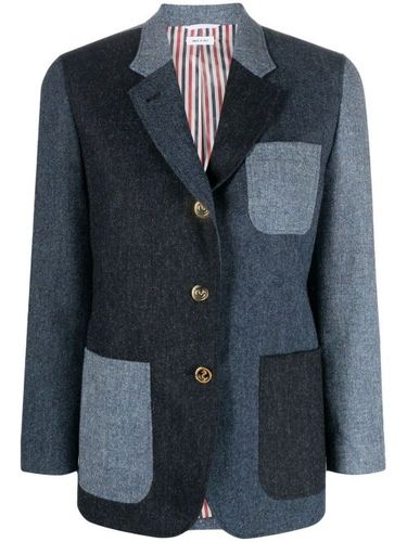 Blazer Donegal à design patchwork - Thom Browne - Modalova