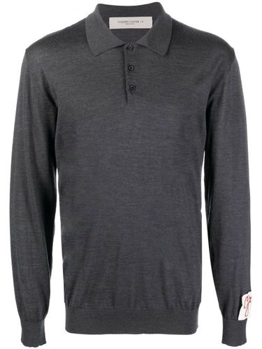 Polo en laine à patch logo - Golden Goose - Modalova