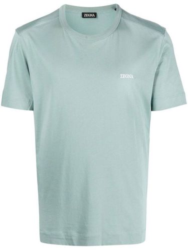 Zegna t-shirt à logo brodé - Vert - Zegna - Modalova