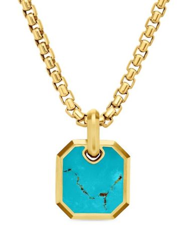 Pendentif Roman en or 18ct serti de turquoise (15 mm) - David Yurman - Modalova