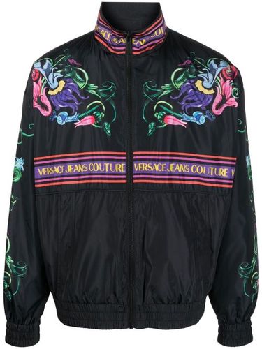 Veste fleurie à imprimé graphique - Versace Jeans Couture - Modalova