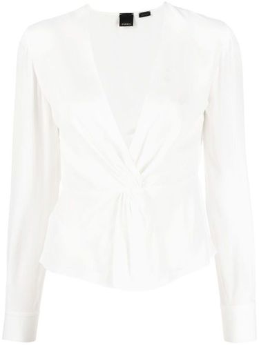 Blouse torsadée à col v - PINKO - Modalova