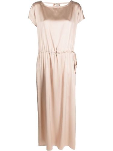 Robe satiné à col v au dos - Alysi - Modalova