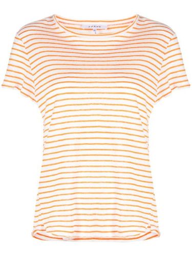 T-shirt rayé en lin biologique - FRAME - Modalova