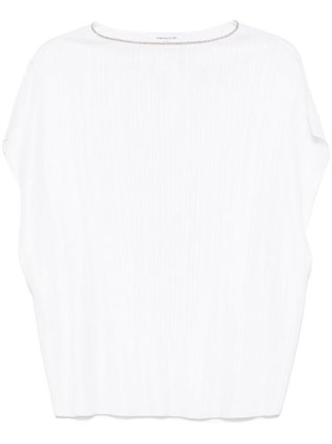 T-shirt à détails de perles - Fabiana Filippi - Modalova