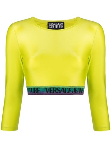 Haut crop à bande logo - Versace Jeans Couture - Modalova