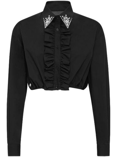 Chemise crop à volants - Philipp Plein - Modalova