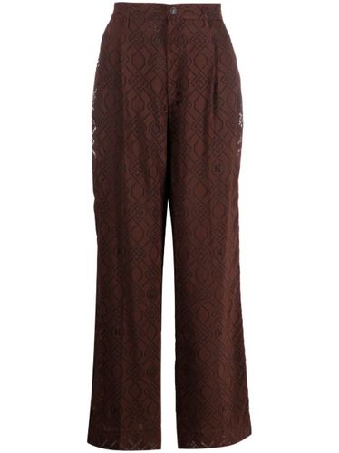 Pantalon droit à imprimé abstrait - Koché - Modalova