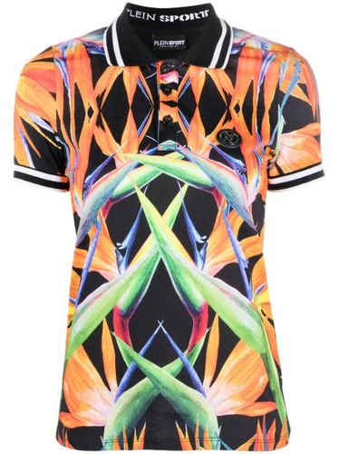 Polo en coton à fleurs - Plein Sport - Modalova