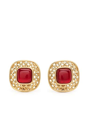 Boucles d'oreilles clip serties de pierres rouges (années 1980) - Givenchy Pre-Owned - Modalova