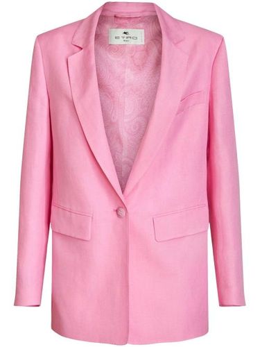Blazer en soie mélangée à boutonnière - ETRO - Modalova