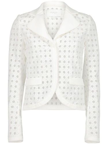 Blazer boutonné en maille ajourée - Giambattista Valli - Modalova