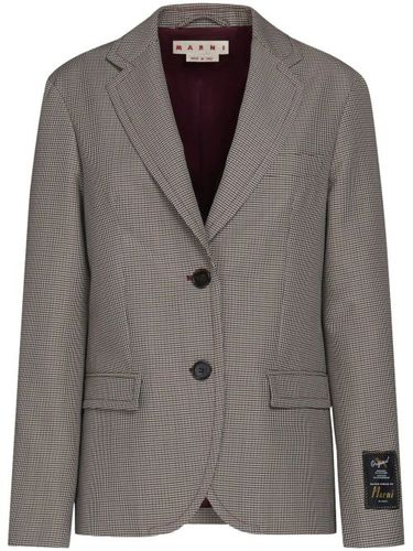 Blazer boutonné à motif pied-de-poule - Marni - Modalova