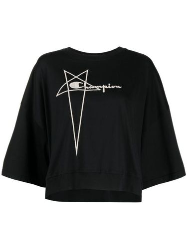T-shirt en coton à logo brodé - Rick Owens X Champion - Modalova