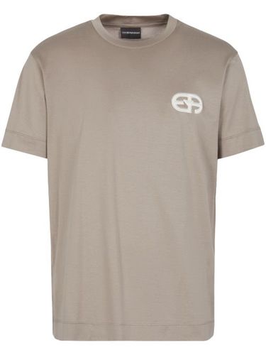 T-shirt à logo brodé - Emporio Armani - Modalova