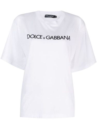 T-shirt en coton à logo imprimé - Dolce & Gabbana - Modalova