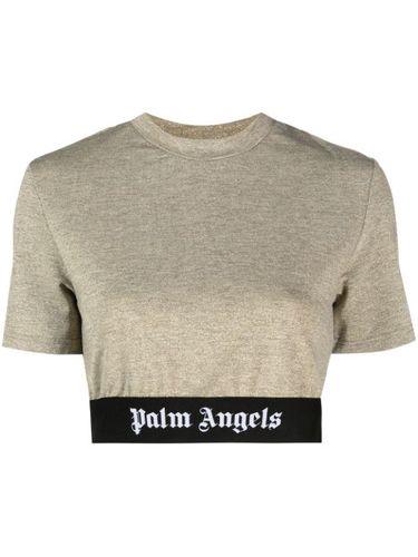 T-shirt crop à bande logo - Palm Angels - Modalova