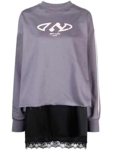 Robe ornée de dentelle à design superposé - GCDS - Modalova