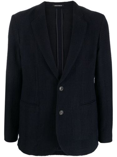 Blazer boutonné à carreaux - Emporio Armani - Modalova